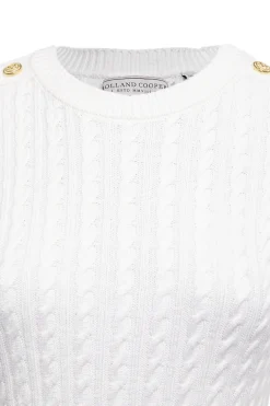 Seattle Cable Crew Knit (White)