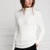 Seattle Roll Neck Cable Knit (Winter White)