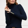 Seattle Roll Neck Cable Knit (Ink Navy)
