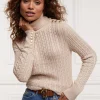 Seattle Roll Neck Cable Knit (Oatmeal)