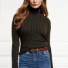 Seattle Roll Neck Cable Knit (Fern Green)