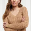 Seattle V-Neck Knit (Dark Camel)