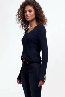 Seattle V-Neck Knit (Ink Navy)
