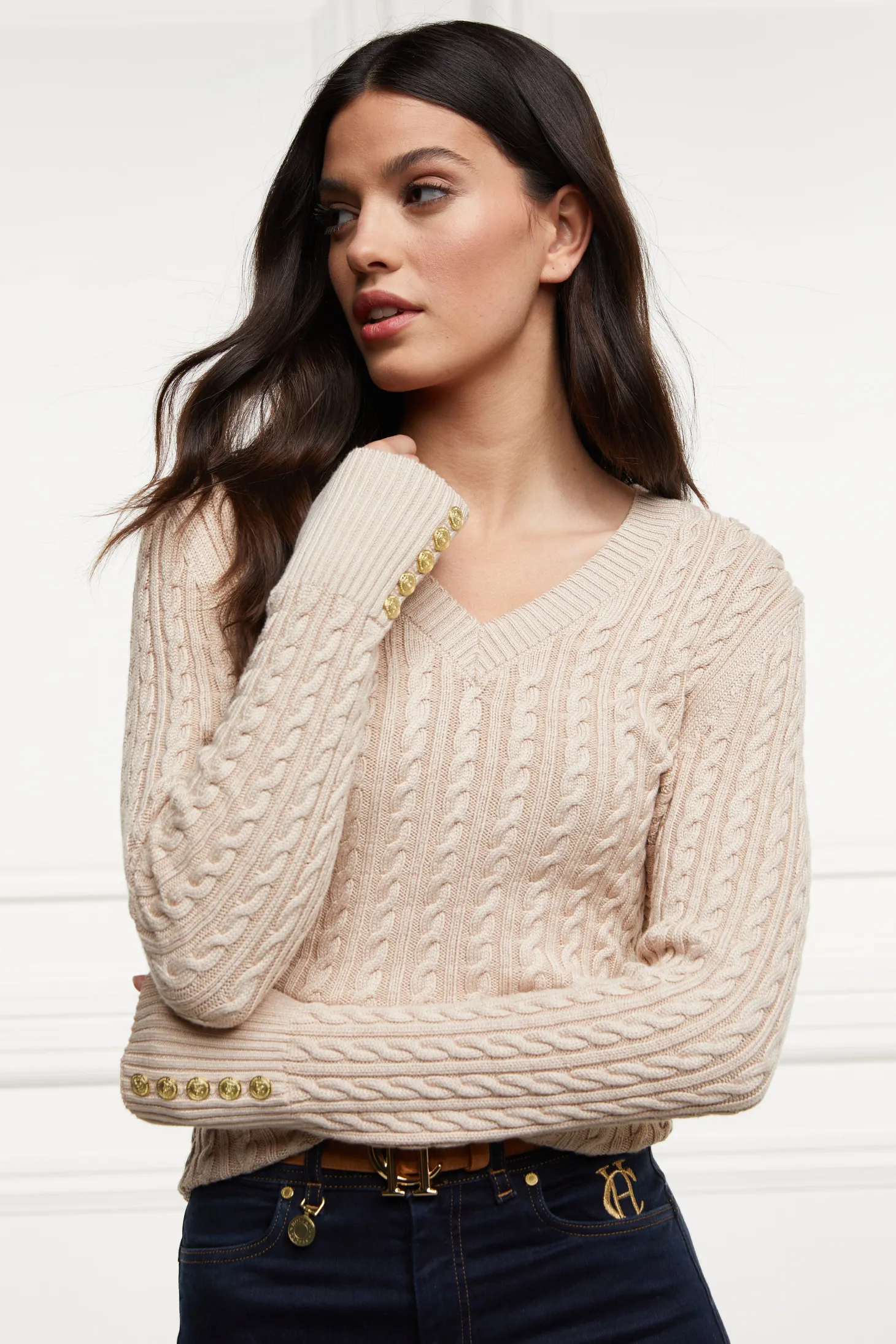 Seattle V-Neck Knit (Oatmeal)