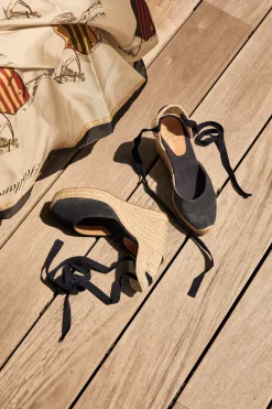 Seville Wedge Sandal (Navy)