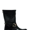 Sherpa Lined Chelsea Wellington (Black Croc)