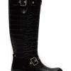 Sherpa Lined Regency Wellington (Black Croc)