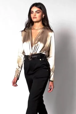 Silk Bodysuit (Champagne)