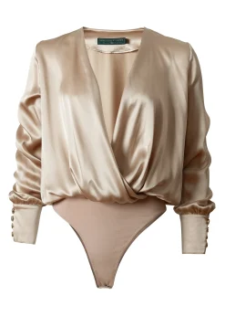Silk Bodysuit (Champagne)
