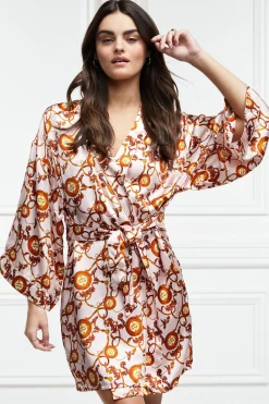 Silk Dressing Gown (Blush)