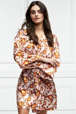 Silk Dressing Gown (Blush)