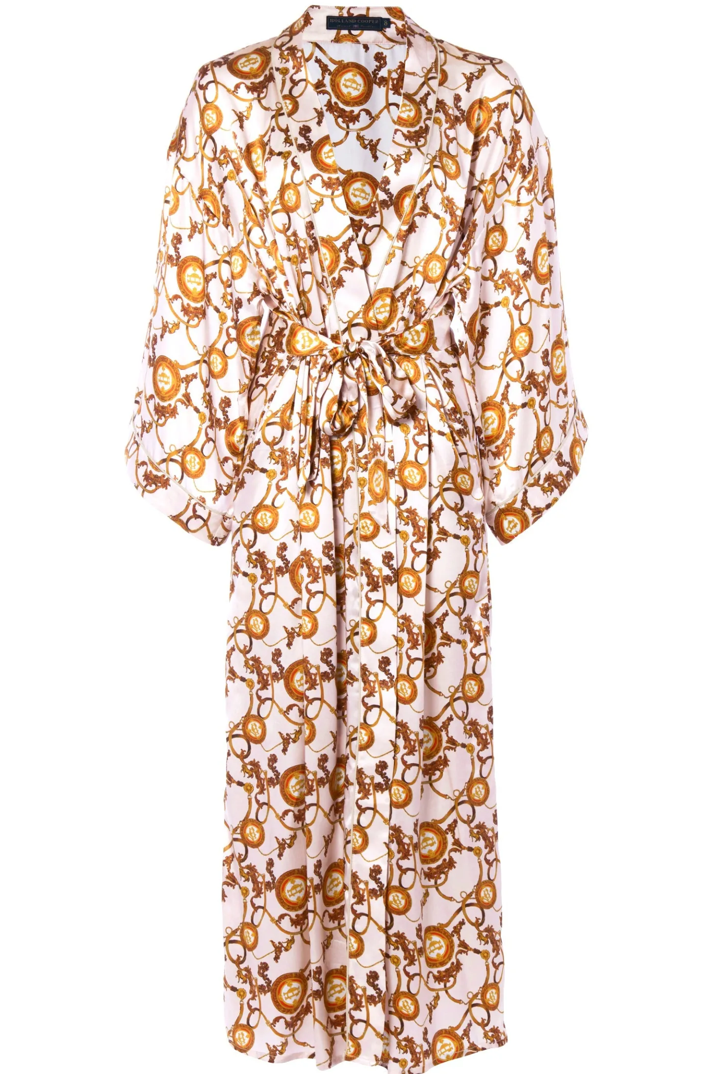 Silk Full Length Dressing Gown (Blush)