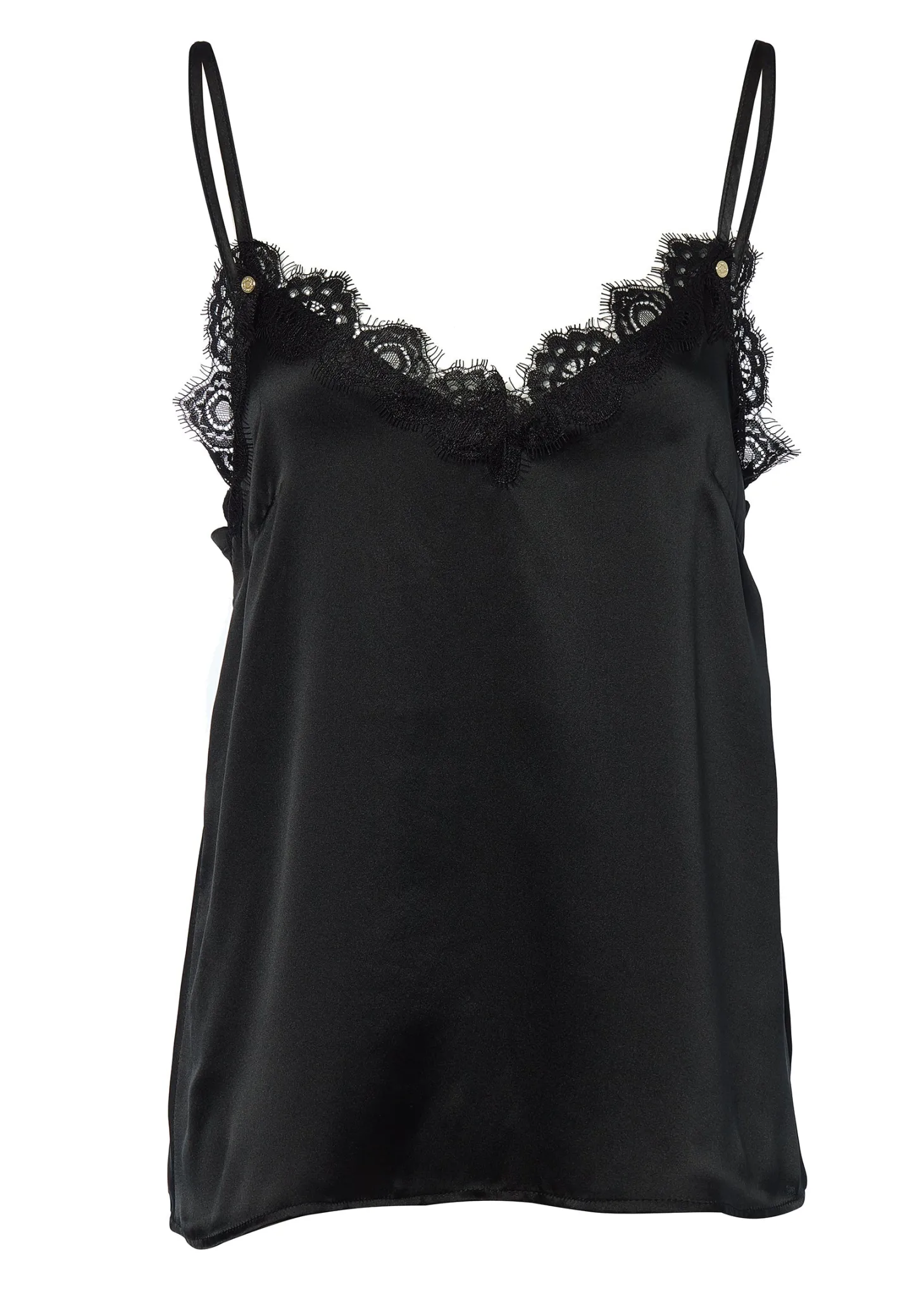 Silk Lace Cami (Black)