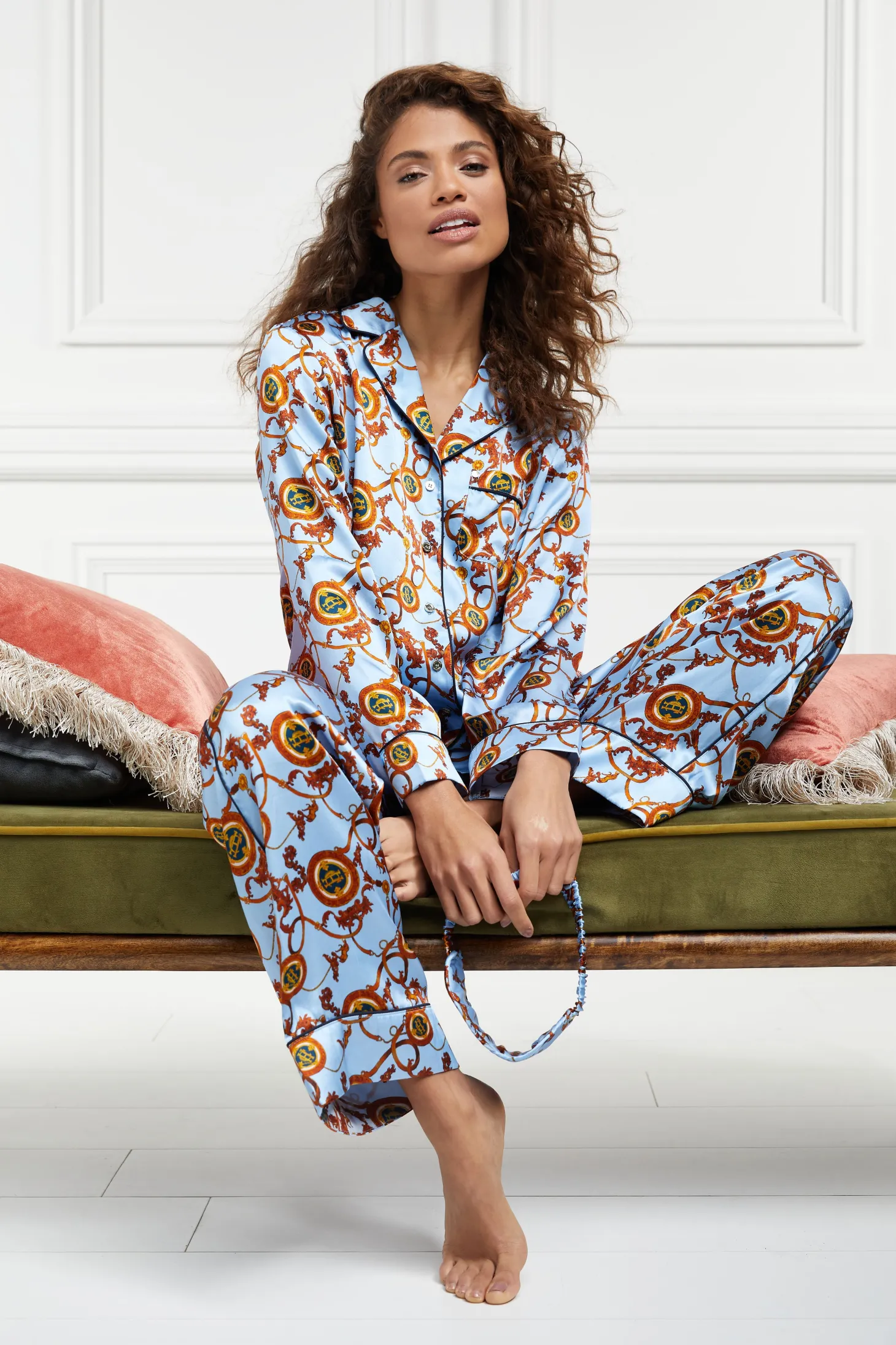 Silk Pyjama Trouser (Sky Blue)