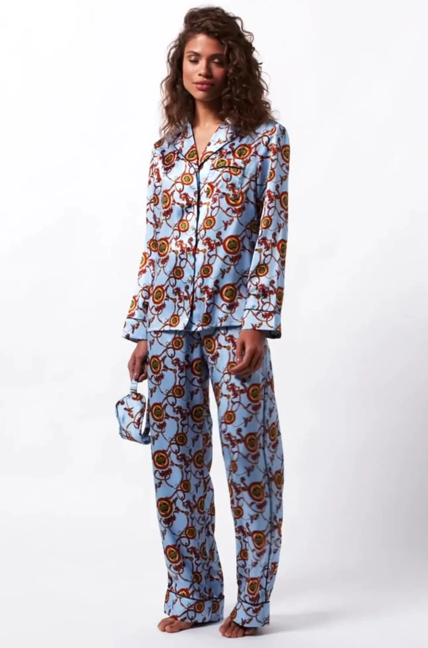 Silk Pyjama Trouser (Sky Blue)