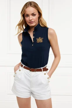 Sleeveless Polo Shirt (Ink Navy)