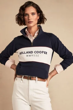 Sporting Heritage Zip Henley (Ink Navy)