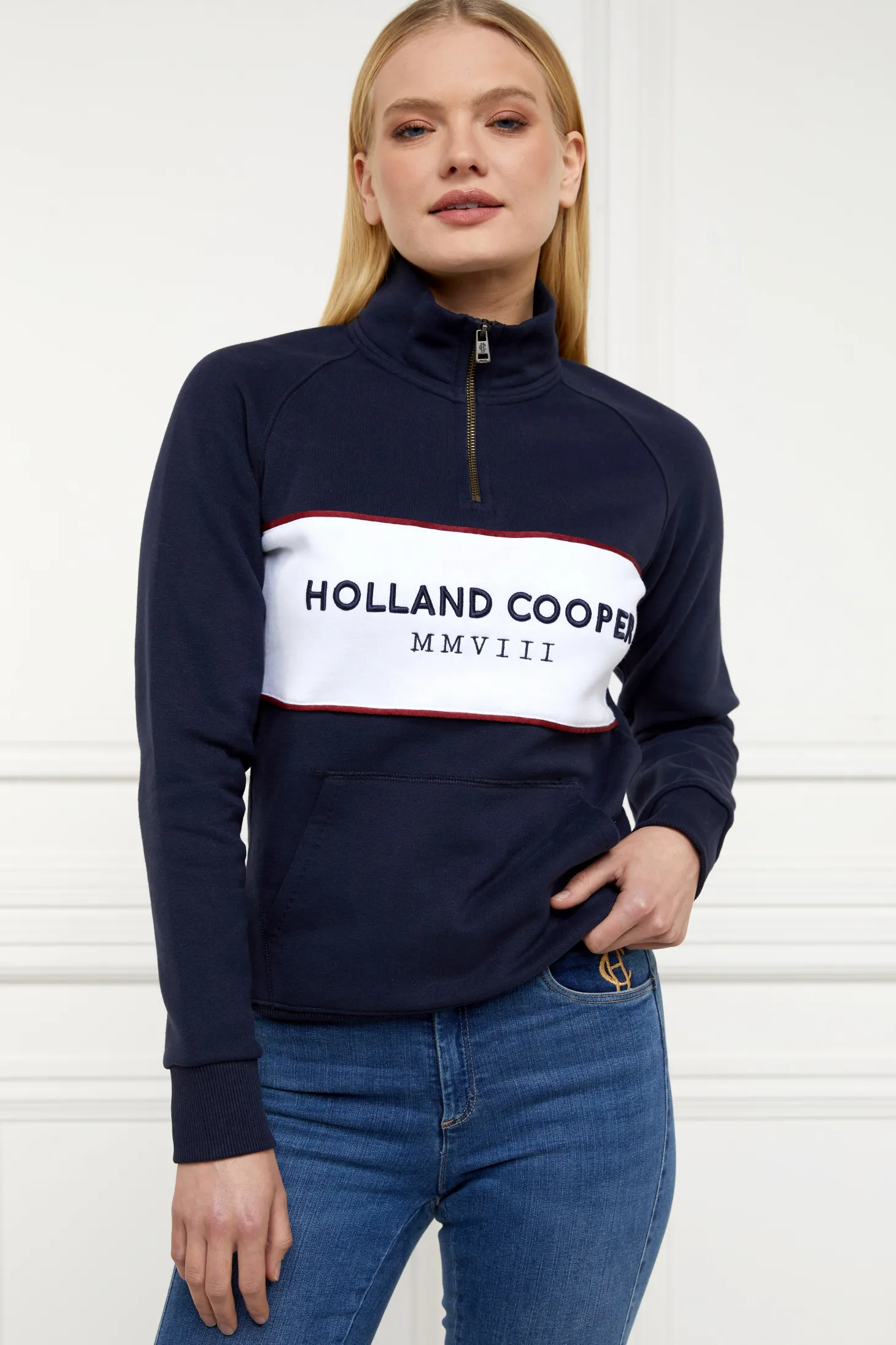 Sporting Heritage Zip Henley (Ink Navy)