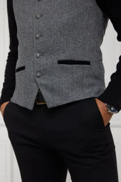 St James Waistcoat (Mono Herringbone)