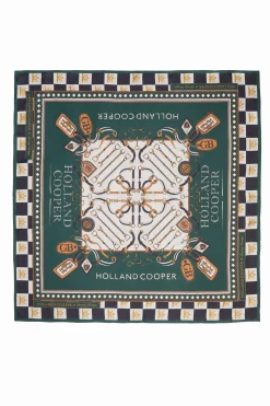 Stirrup Silk Scarf (Black Emerald)