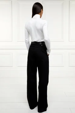 Tailored Wide Leg Jean (Black)