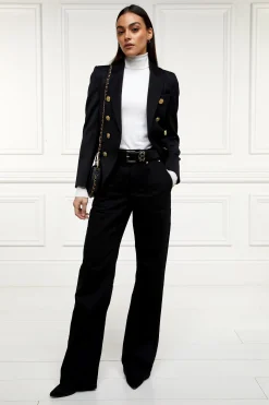 Tailored Wide Leg Jean (Black)