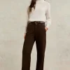Tailored Wide Leg Jean (Chocolate)