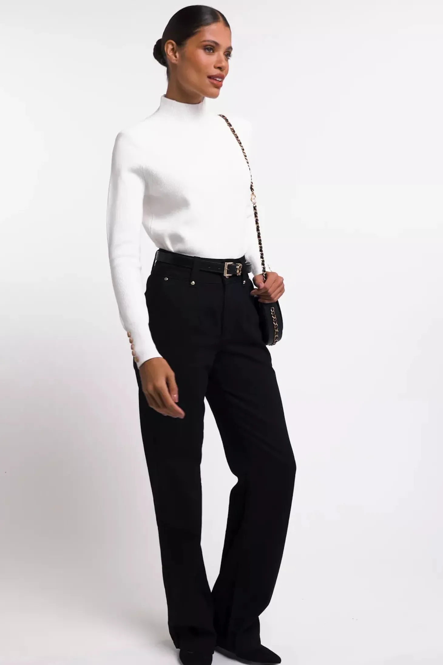 Tara High Neck Knit (Natural)