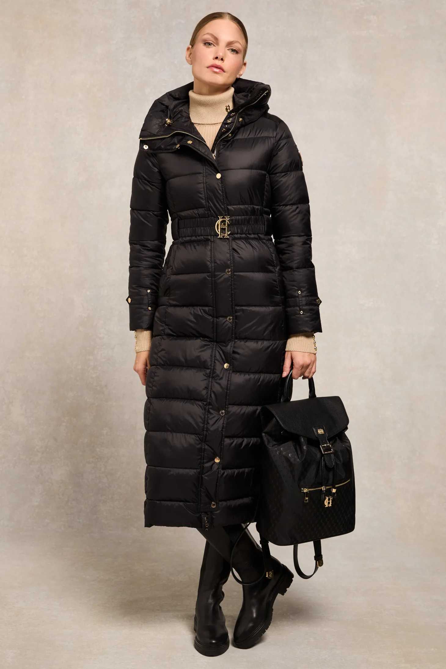 The Arosa Longline Coat (Black)
