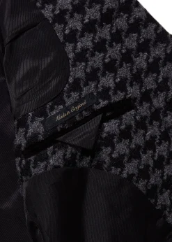 The Cheltenham Coat (Large Scale Charcoal Houndstooth)