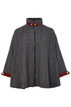 The Classic Cape (Mid Blue Check)
