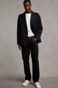 The Double Breasted Blazer (Black Barathea)
