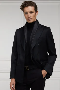 The Double Breasted Blazer (Black Barathea)