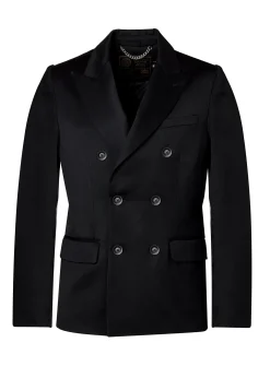The Double Breasted Blazer (Black Barathea)