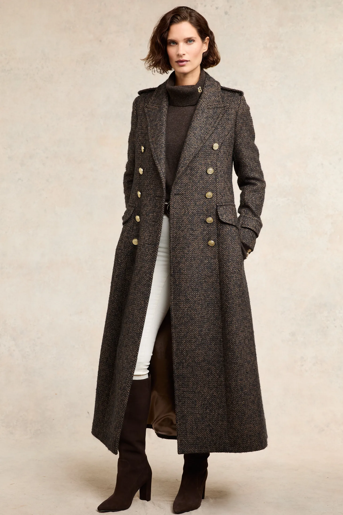 The Great Coat (Walnut Herringbone)
