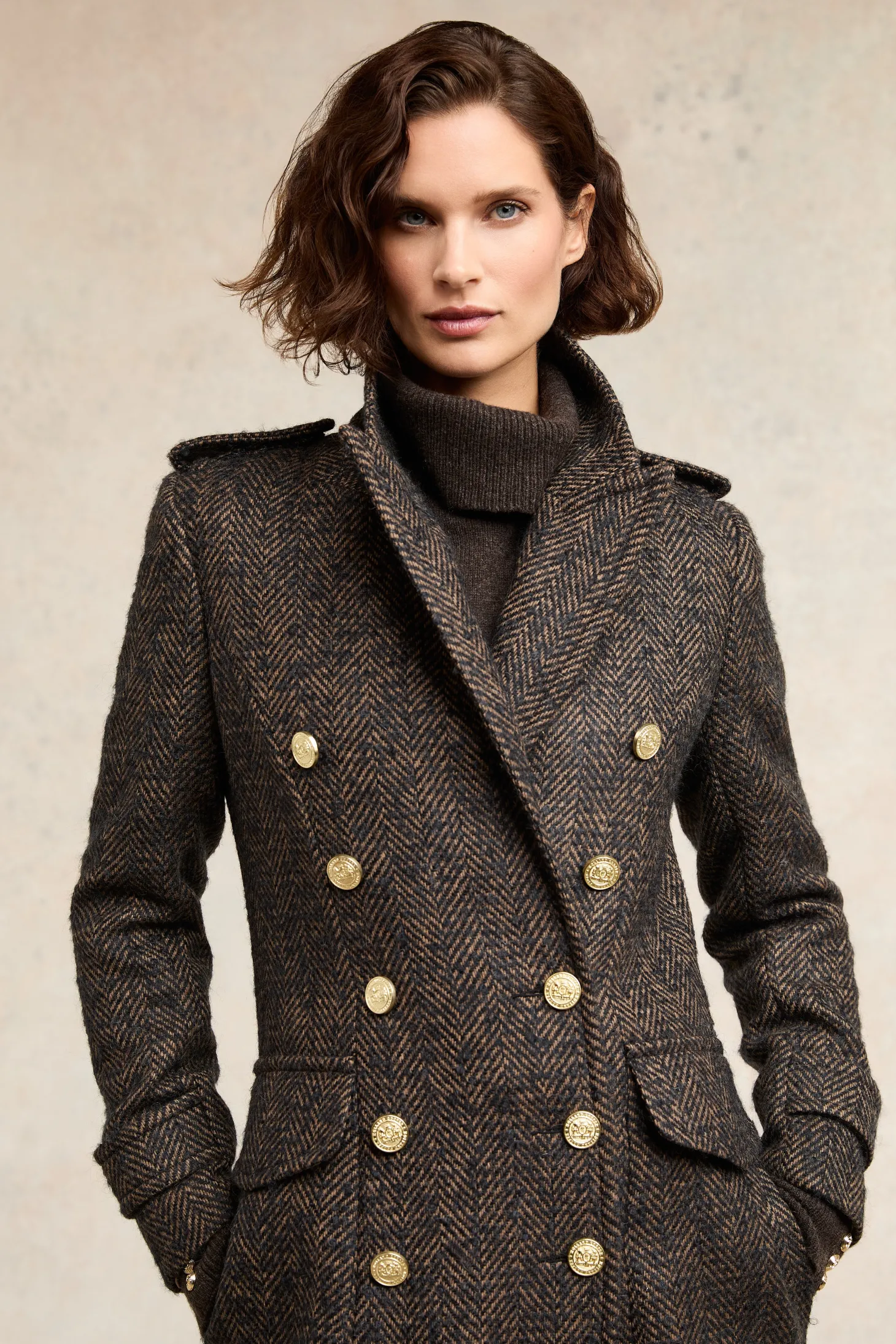 The Great Coat (Walnut Herringbone)
