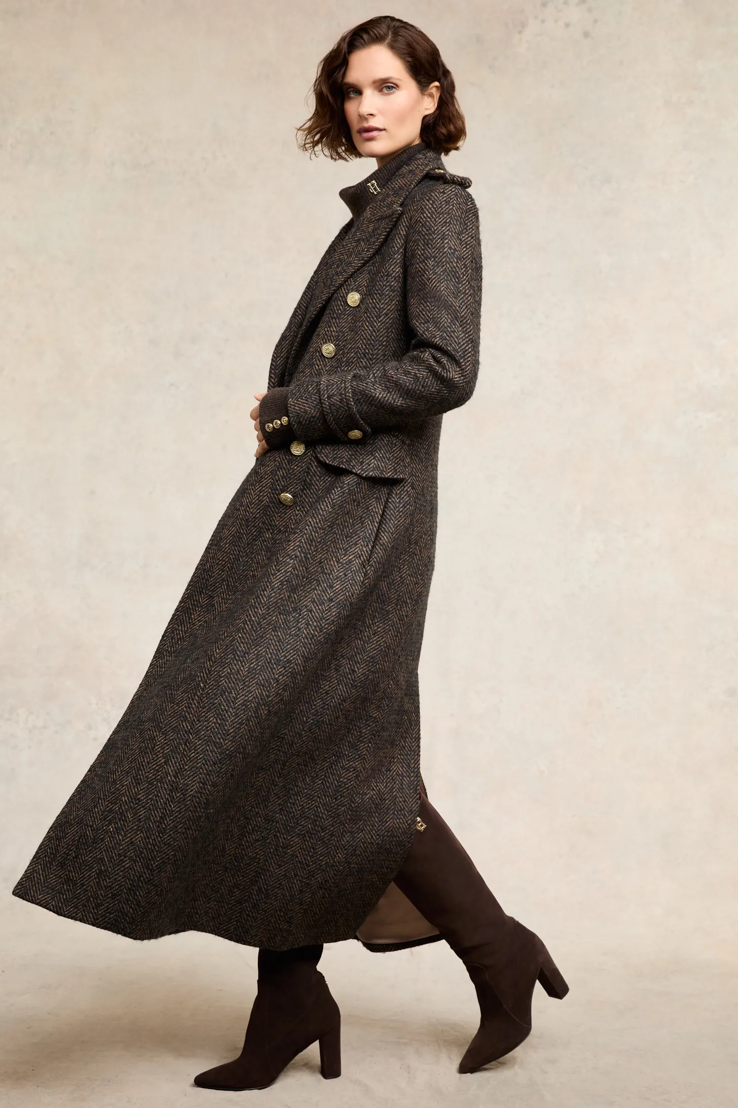 The Great Coat (Walnut Herringbone)