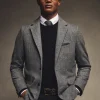 The Single Breasted Blazer (Mono Herringbone)