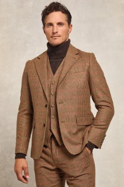 The Single Breasted Blazer (Clarence Check Merlot)