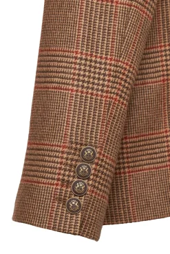 The Single Breasted Blazer (Clarence Check Merlot)