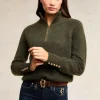 Tori Quarter Zip Knit (Forest Green)