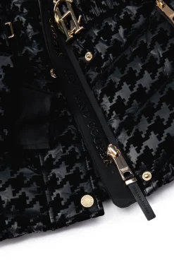 Vermont Puffer Jacket (Mono Houndstooth)