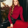 Victoria Cashmere Roll Neck (Berry)