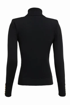 Victoria Cashmere Roll Neck (Black)