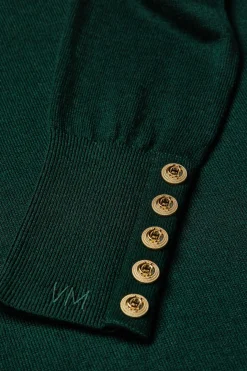 Victoria Cashmere Roll Neck (Emerald)
