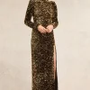 Victoria Sequin Maxi Dress (Gold Sequin)