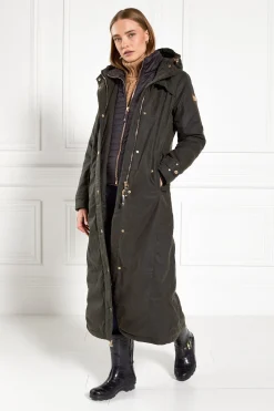 Wax Longline Field Coat (Dark Olive)