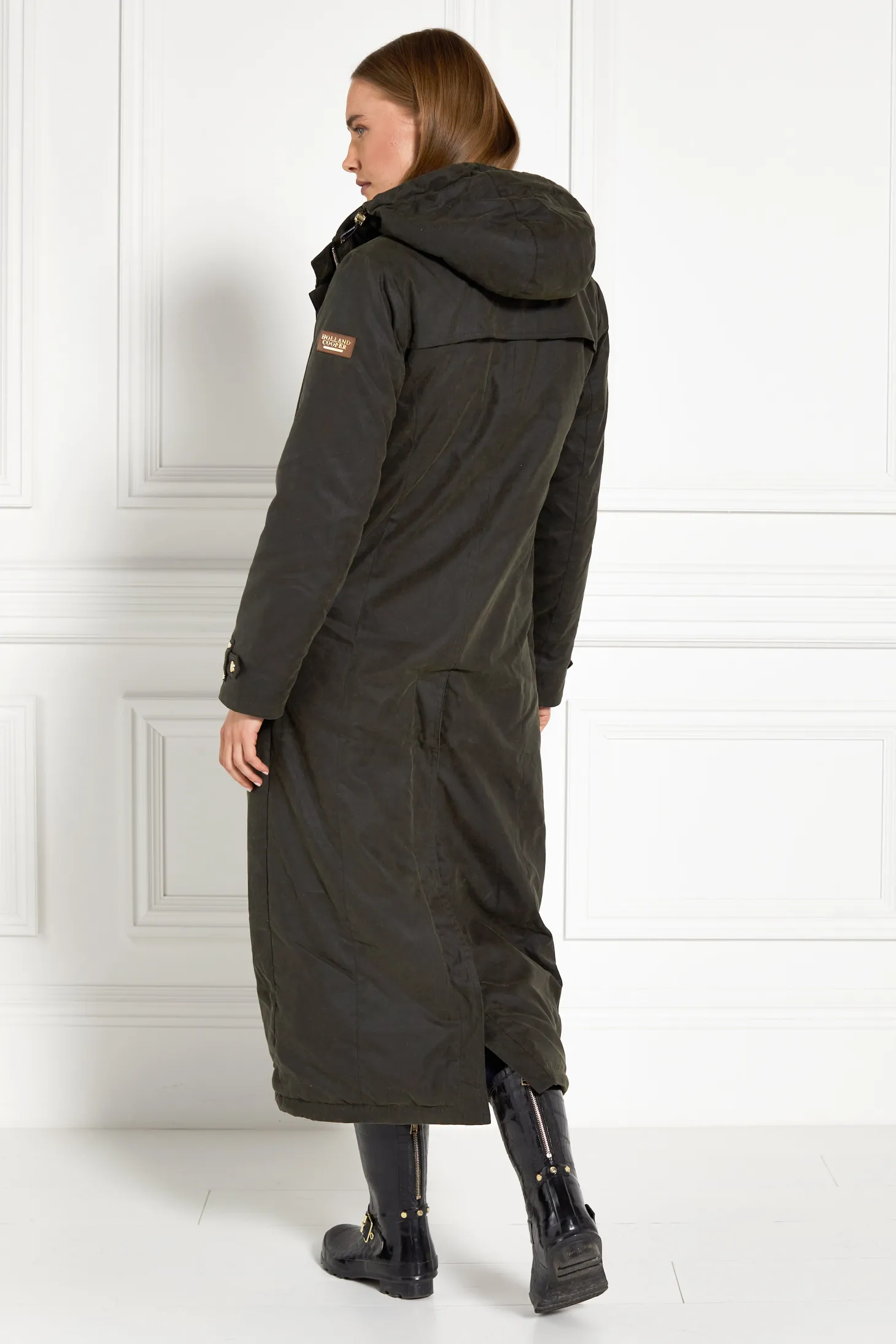 Wax Longline Field Coat (Dark Olive)