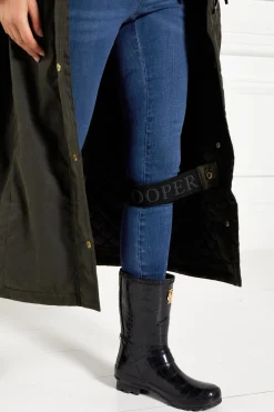 Wax Longline Field Coat (Dark Olive)