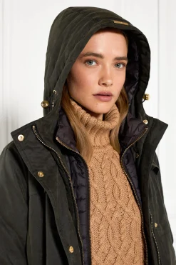 Wax Longline Field Coat (Dark Olive)